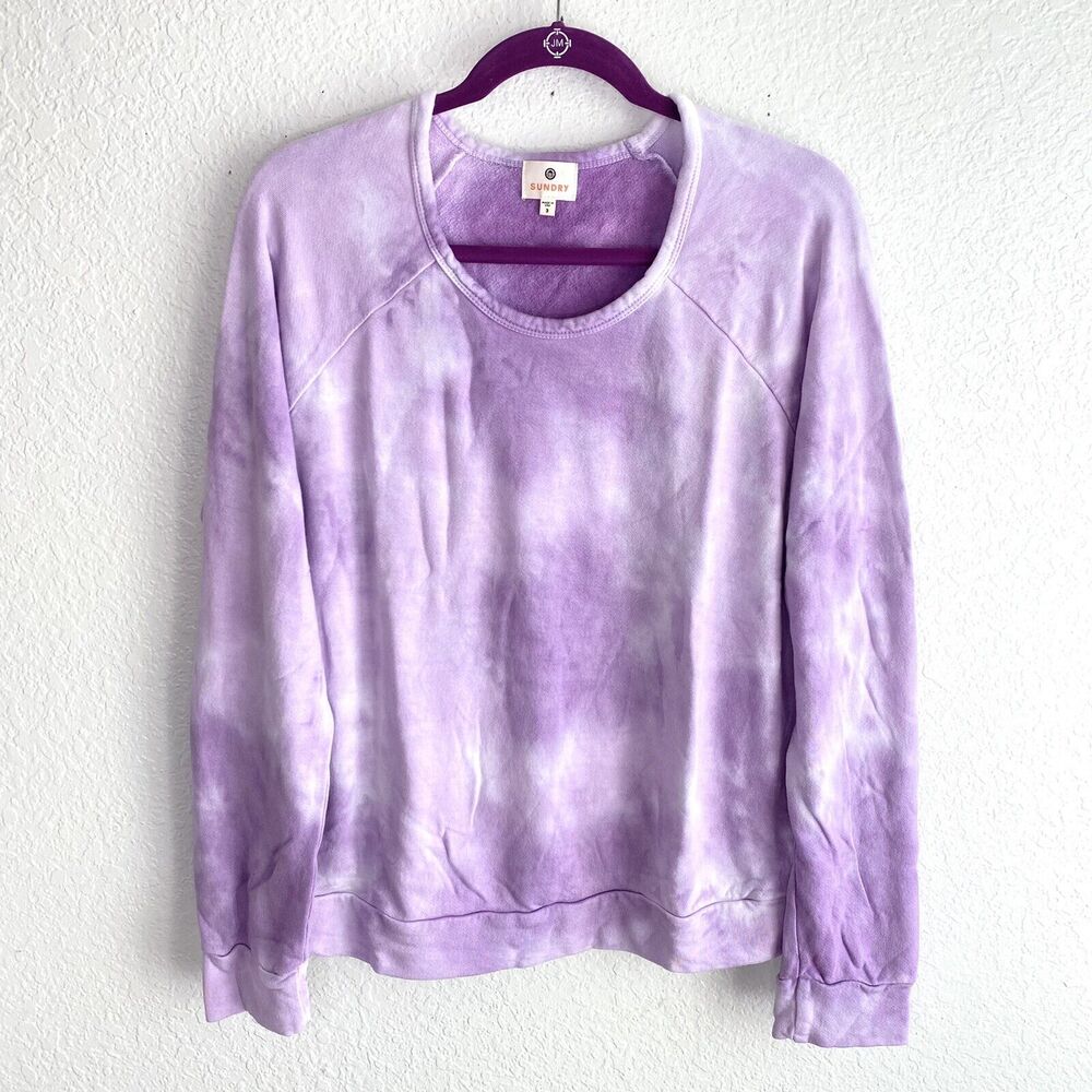 Sundry Sweater 3 Womens Large Purple Lilac Pullover Crewneck Sweatshirt Soft